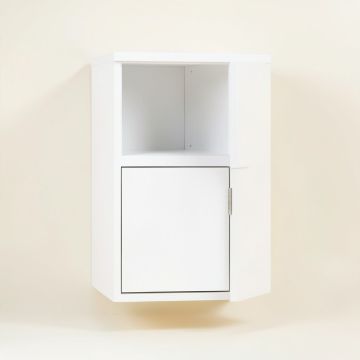 Ash Branch Wall-Mounted Entry Cabinet - White (synthetic illustration; no displayed measurements)