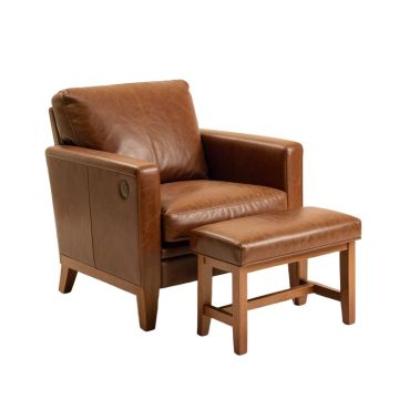 Clegg 24 '' Wide Armchair And Ottoman (synthetic illustration; no displayed measurements)