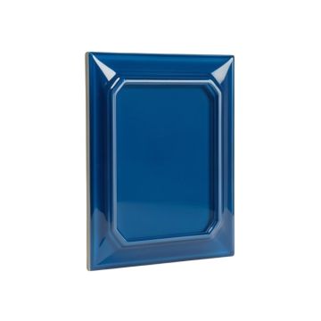3 '' X 6 '' Beveled Glass Subway Tile In Blue