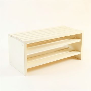 Rowan Bridge Shoe Storage Bench - Ivory (synthetic illustration; no displayed measurements)