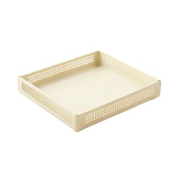 Flint Edge Empty Under-Desk Cable Tray - Ivory