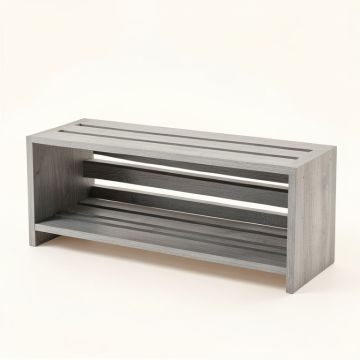 Cedar Bluff Shoe Storage Bench - Gray (synthetic illustration; no displayed measurements)