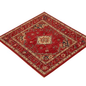 Frieda Power Loom Wool Red Rug
