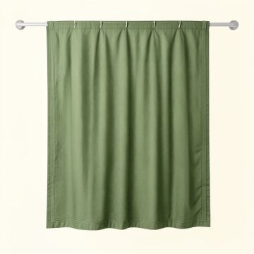 Holly Brook Shower Curtain Hanging Flat From A Plain Rod - Green (synthetic illustration; no displayed measurements)