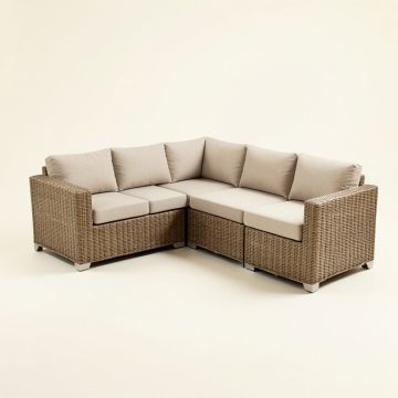Cristalyn Outdoor 6 Piece Rattan Sectional Seating Group With Cushions (synthetic illustration; no displayed measurements)