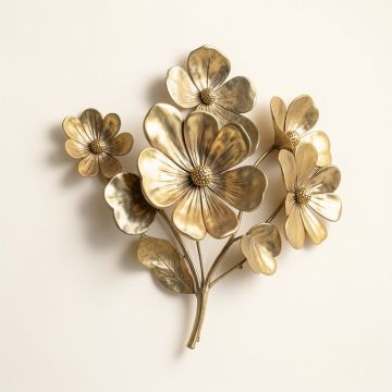 Flower Sculpture Metal Wall Décor (synthetic illustration; no displayed measurements)