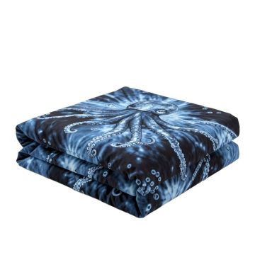 Greer Dark Tie Dye Octopus Duvet Cover Set