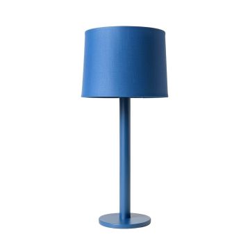 Vale Branch Floor Lamp With A Plain Fabric Shade - Blue