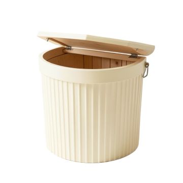 Juniper Branch Closed Garden Compost Bin - Cream