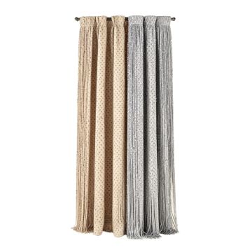 Fidel Beaded String Room Divider Fringe Polka Dots Single Curtain Panel