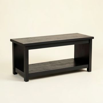 Ridge Crossing Indoor Bench - Black (synthetic illustration; no displayed measurements)