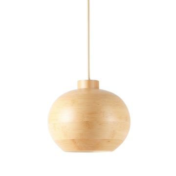 Willow Arc Pendant Light Suspended From One Plain Cable - Beige