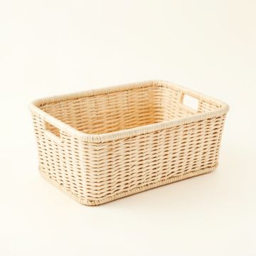 Rowan Crest Empty Storage Basket - Ivory (synthetic illustration; no displayed measurements)