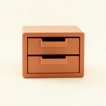 Rowan Bend Small-Parts Storage Drawer Cabinet - Terracotta (synthetic illustration; no displayed measurements)