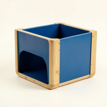 Hazel Dell Empty Furniture-Style Litter Enclosure - Blue (synthetic illustration; no displayed measurements)