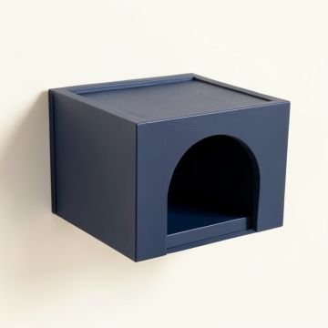 Lake Bluff Wall-Mounted Cat Perch - Navy (synthetic illustration; no displayed measurements)