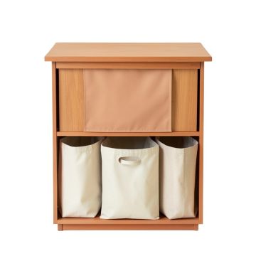 Briar Dale Laundry Sorting Station With Plain Removable Bags - Terracotta