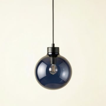 Elm Dale Pendant Light Suspended From One Plain Cable - Navy (synthetic illustration; no displayed measurements)