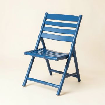 Birch Crest Folding Outdoor Chair - Blue (synthetic illustration; no displayed measurements)
