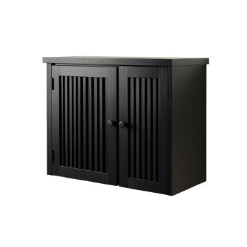 Spruce Arc Wall-Mounted Entry Cabinet - Black