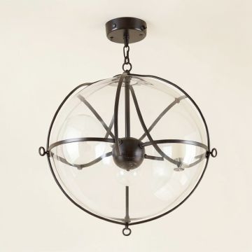 Rachael 8 - Light Sputnik Sphere Chandelier With Wrought Iron Accents (synthetic illustration; no displayed measurements)