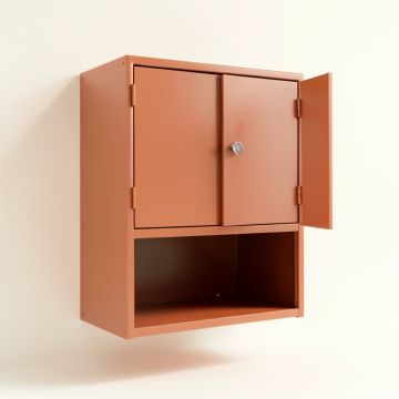 Laurel Branch Wall-Mounted Laundry Cabinet - Terracotta (synthetic illustration; no displayed measurements)