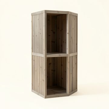 Olive Dell Narrow Cubby Tower - Gray (synthetic illustration; no displayed measurements)