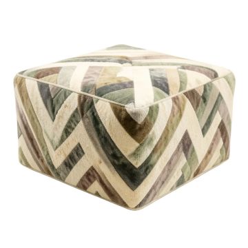 Spurgeon 18 '' Wide Square Chevron Pouf Ottoman