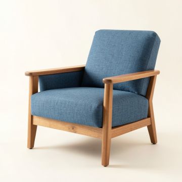 Glen Bridge Upholstered Armchair - Blue (synthetic illustration; no displayed measurements)