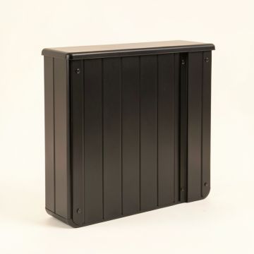 Aspen Crossing Narrow Outdoor Storage Bench - Black (synthetic illustration; no displayed measurements)