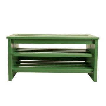 Sage Edge Shoe Storage Bench - Green