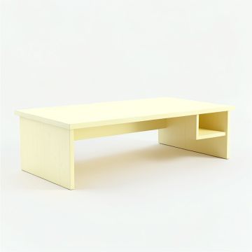 Reed Crest Desktop Monitor Riser - Ivory (synthetic illustration; no displayed measurements)