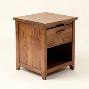 Nadeau Solid Wood End Table With Storage (synthetic illustration; no displayed measurements)