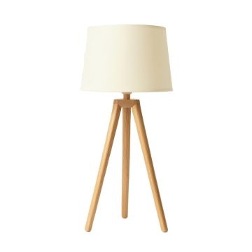 Aspen Brook Floor Lamp With A Plain Fabric Shade - Cream