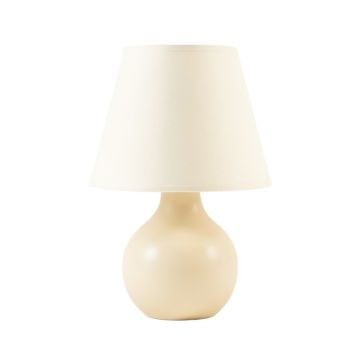 Reed Dale Table Lamp With A Plain Fabric Shade - Cream