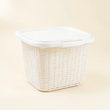 Olive Bend Laundry Hamper - White (synthetic illustration; no displayed measurements)
