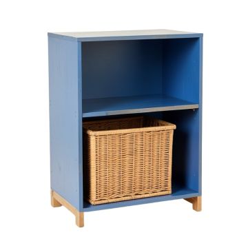 Heath Brook Freestanding Pull-Out Hamper Cabinet - Blue
