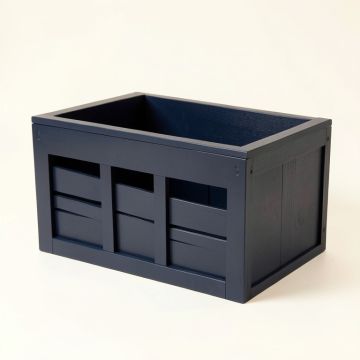 Alder Branch Empty Furniture-Style Litter Enclosure - Navy (synthetic illustration; no displayed measurements)