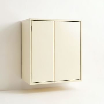Maple Crest Wall-Mounted Laundry Cabinet - Ivory (synthetic illustration; no displayed measurements)