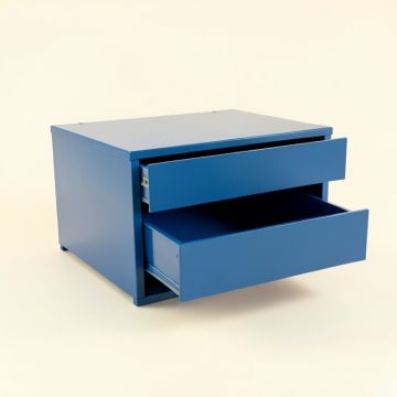 Aspen Bridge Small-Parts Storage Drawer Cabinet - Blue (synthetic illustration; no displayed measurements)