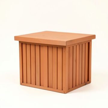 Lake Bend Closed Outdoor Storage Box - Terracotta (synthetic illustration; no displayed measurements)