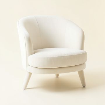 Wren Dell Upholstered Armchair - White (synthetic illustration; no displayed measurements)