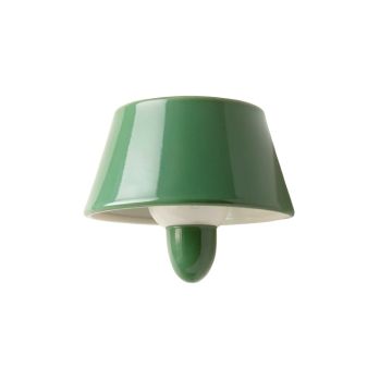 Oak Bridge Wall Sconce Mounted On A Plain Wall - Green