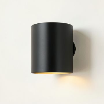 Rowan Bridge Wall Sconce Mounted On A Plain Wall - Black (synthetic illustration; no displayed measurements)