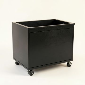 Stone Branch Empty Rolling Workshop Cart - Black (synthetic illustration; no displayed measurements)