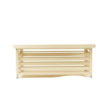 Reed Bridge Narrow Outdoor Storage Bench - Ivory