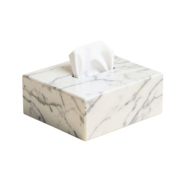 Nailsea Powder Honed Marble Tissue Box Cover
