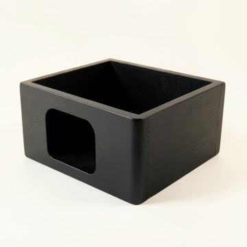 Linden Crossing Empty Furniture-Style Litter Enclosure - Black (synthetic illustration; no displayed measurements)