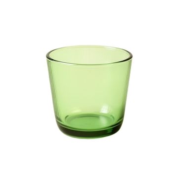 Alder Bend Empty Candle Holder - Green