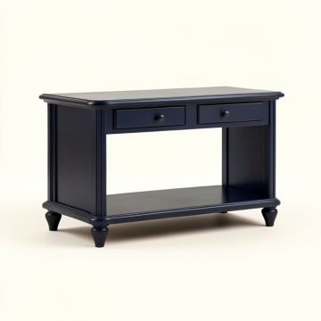 Console Table Sofa Table For Entryway With Drawers And Long Shelf Rectangular ( Antique Navy ) (synthetic illustration; no displayed measurements)
